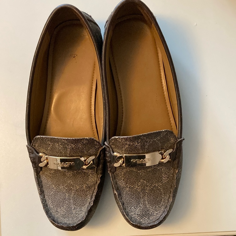 Coach brown loafers